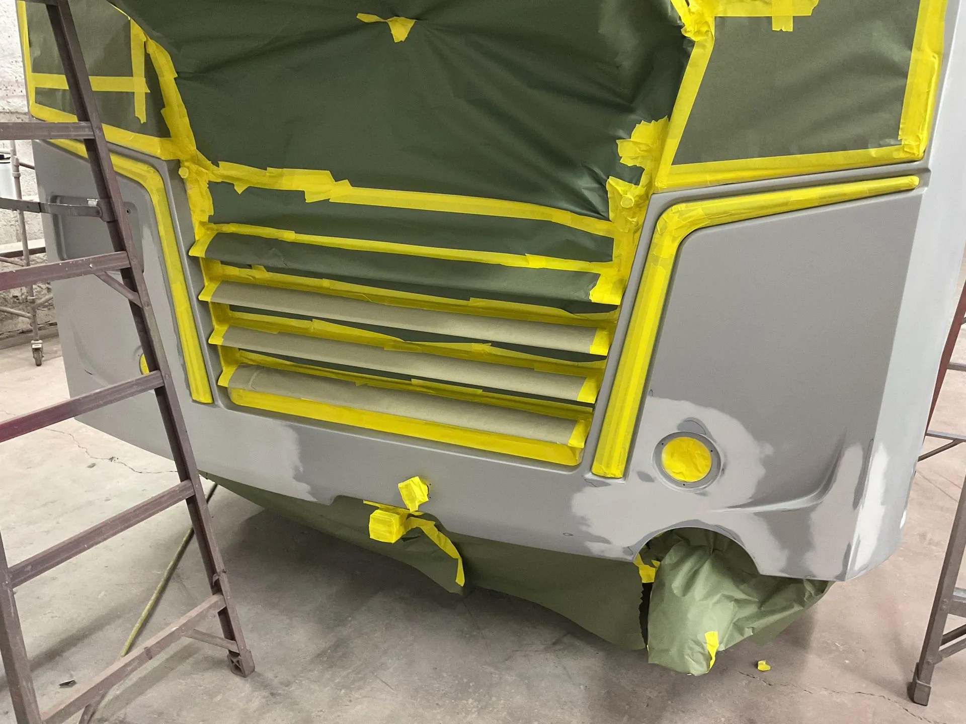 Truck cab fiberglass repair